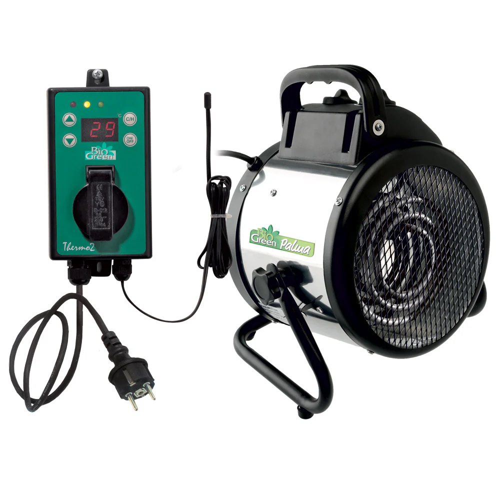Bio Green Palma 2.0kW Electric Greenhouse Heater - Digital Thermostat