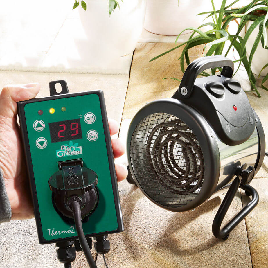 Bio Green Palma 2.0kW Electric Greenhouse Heater - Digital Thermostat - Image 2