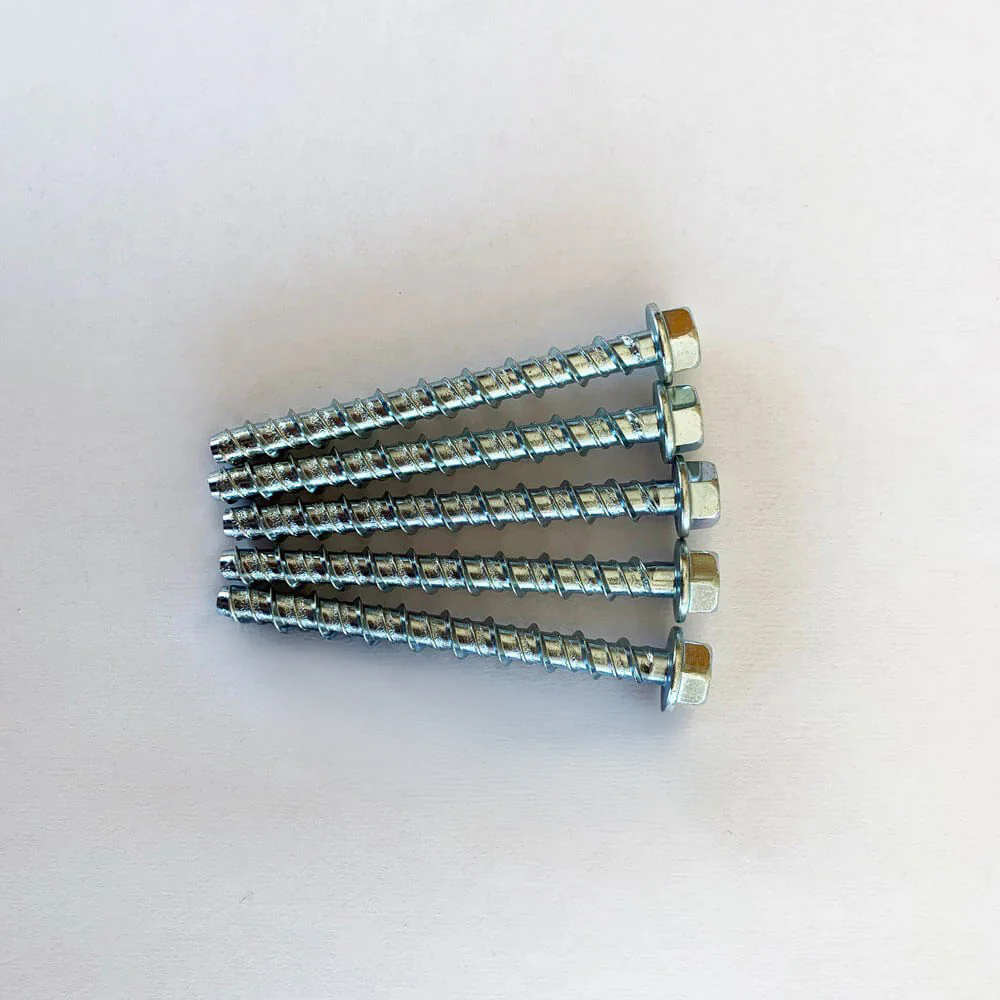 Rhino Base Anchor Fixings Pack 'Hardstanding' (5x 6x75 Hex Flange Ankerbolt Zinc)